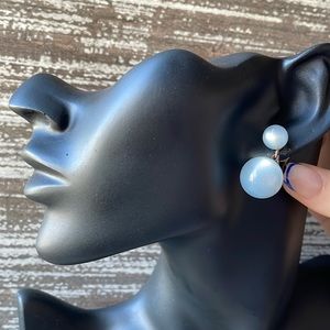 Baby Blue Vintage Clip On Earrings